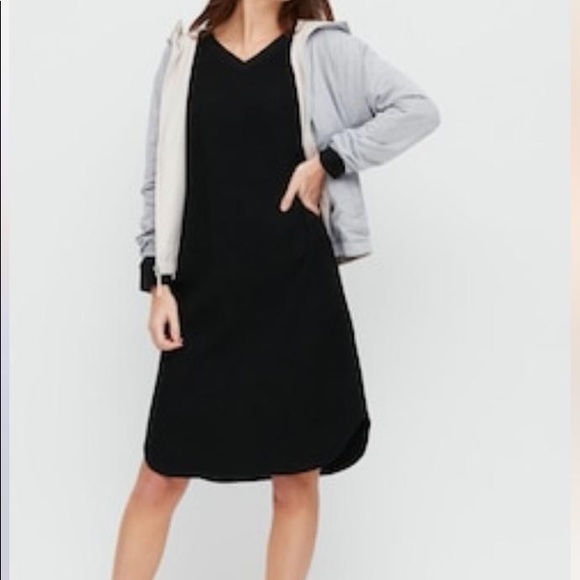 Black Uniqlo Waffle Dress 